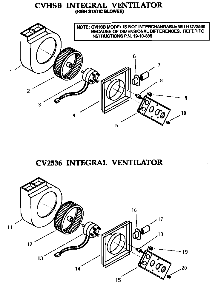 Integral ventilators