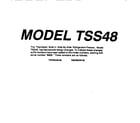 Thermador TSS48DAB-06 front cover diagram