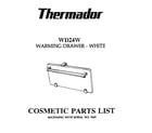 Thermador WD24W cover page-text diagram