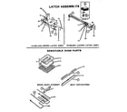 Thermador CT227 latch assemblies and oven parts diagram