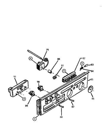 Rear control panel assembly