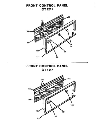 Front control panels