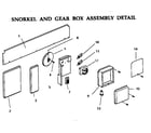 Thermador GGSCV365W snorkel and gear box assembly diagram