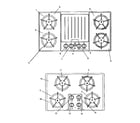 Thermador SGN30S main top and knobs (sgn36g & sgn30) (sgn30b) (sgn36gb) (sgn30s) (sgn30w) (sgn36gs) (sgn36gw) diagram
