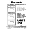 Thermador CT227N-01 cover page diagram