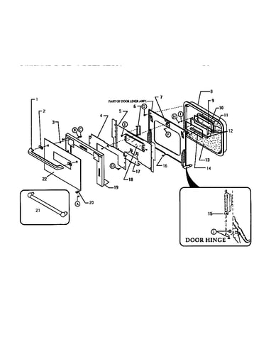 Oven door assembly