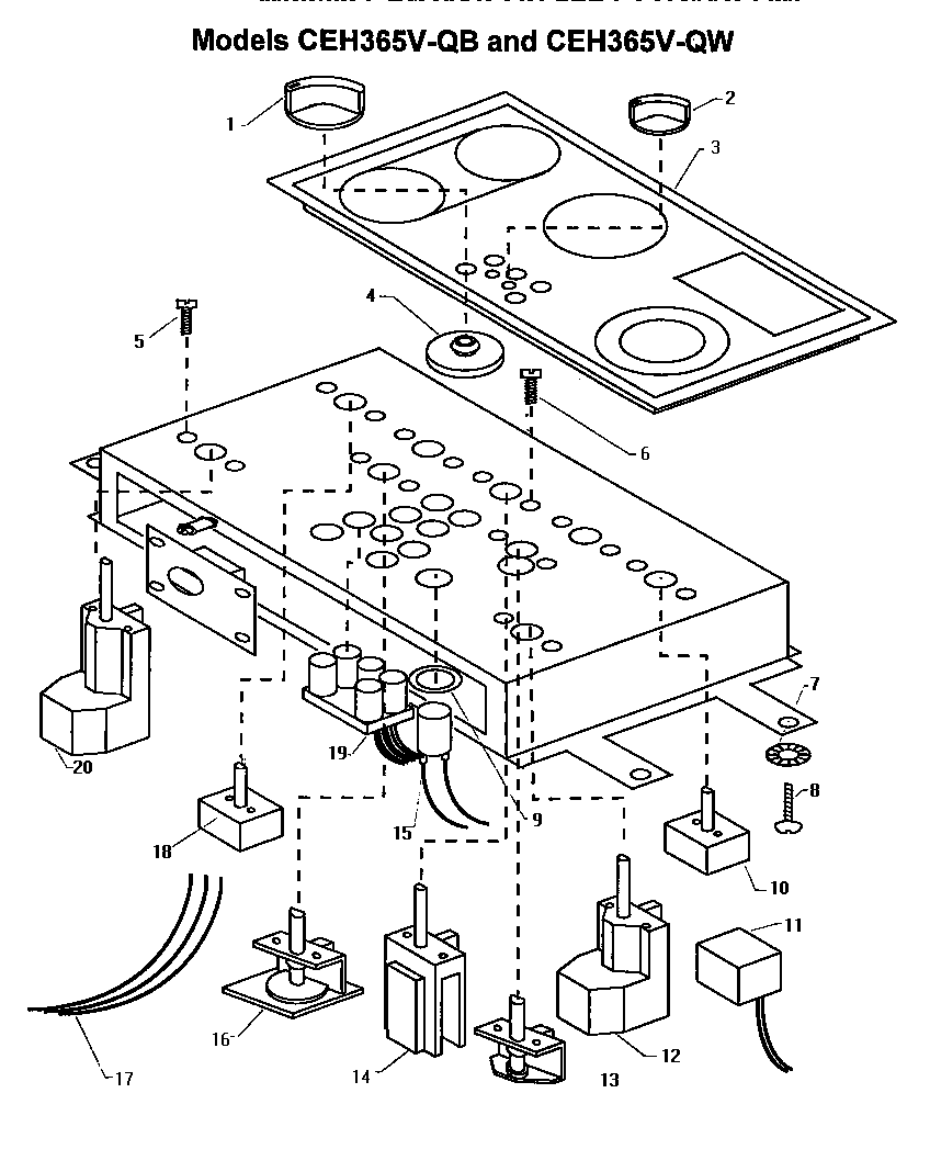 MODELS CEH365V-QB AND CEH365V-QW (CEH365Q) (CEH365V-QB) (CEH365V-QW)