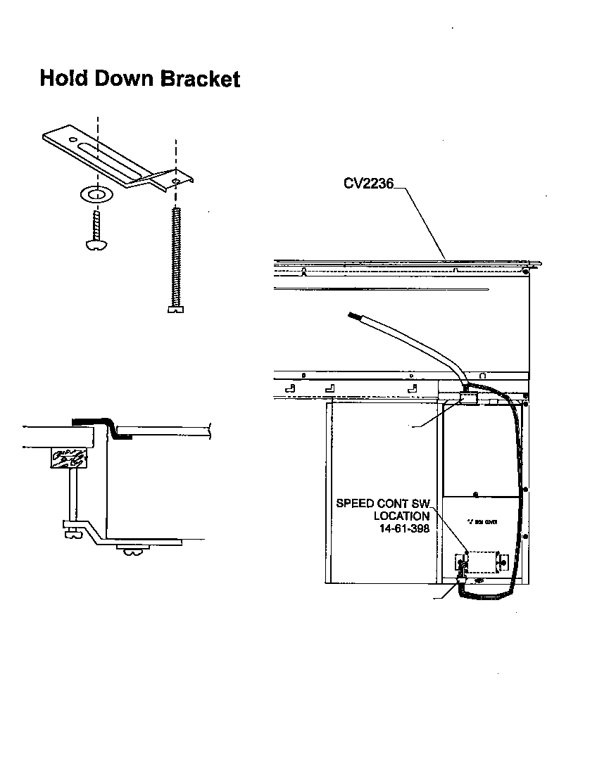 Hold down bracket (ceh365q) (ceh365v-qb) (ceh365v-qw)
