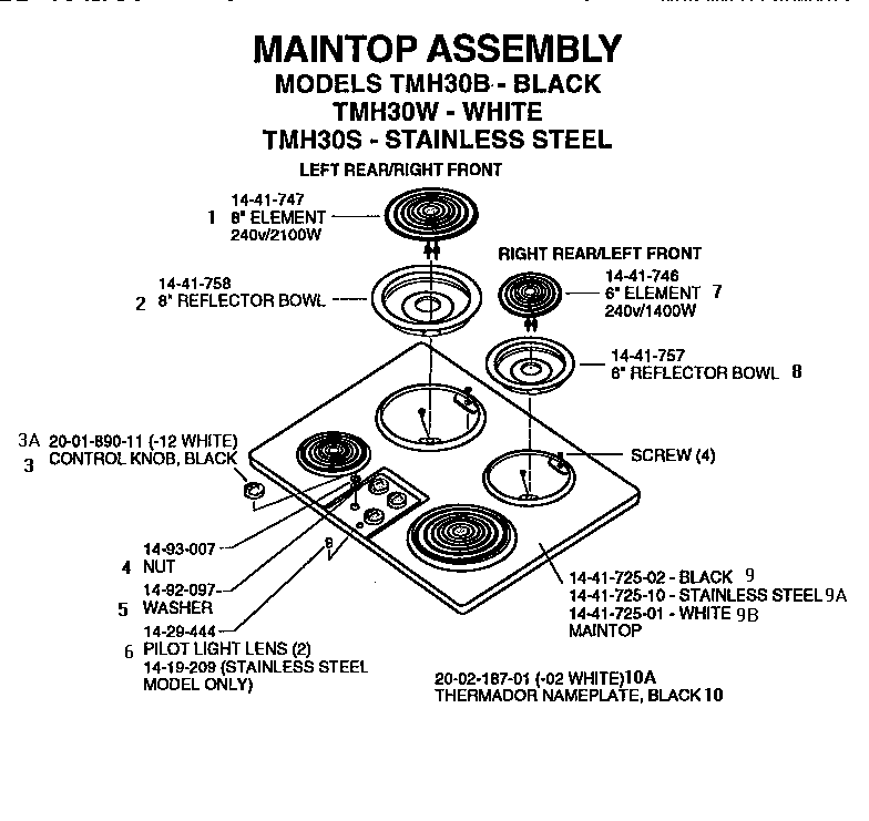 Parts diagram