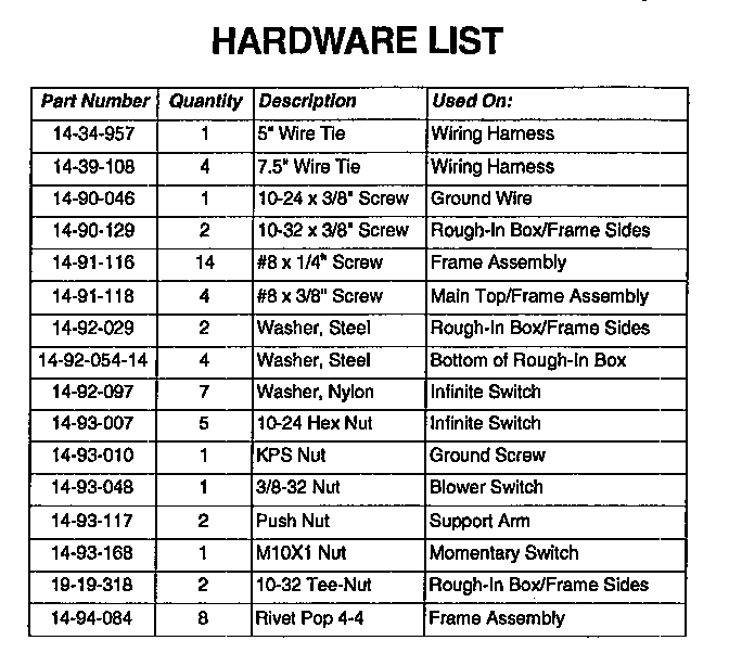 Parts Diagram