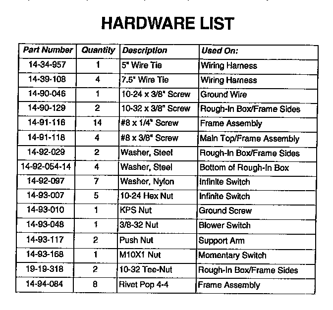 Parts Diagram