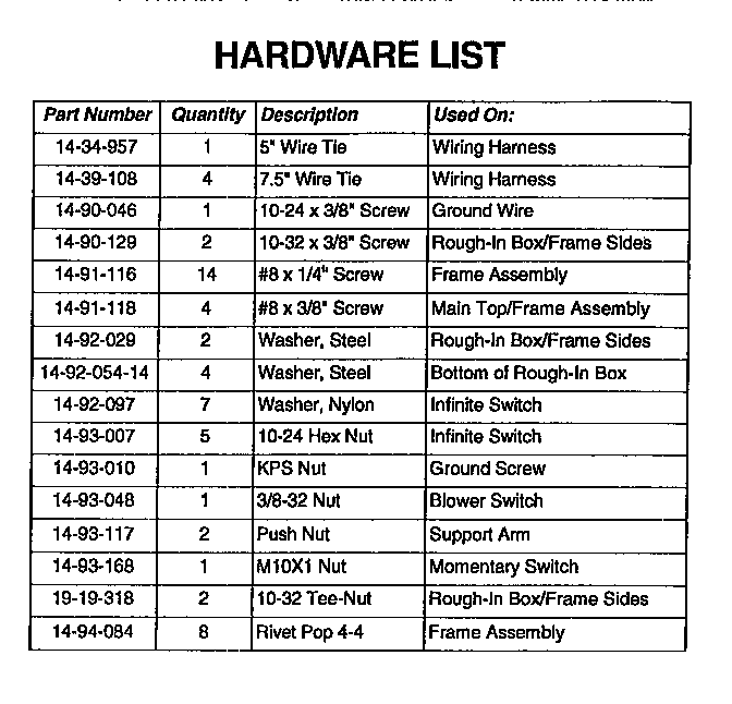 Parts Diagram