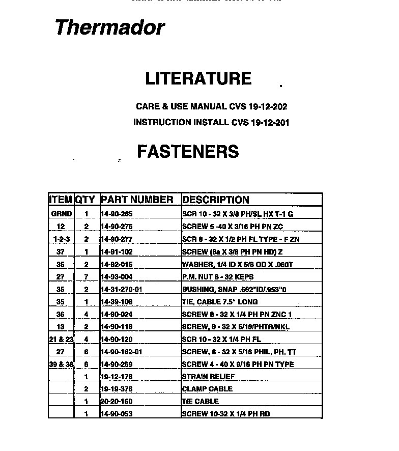 FASTENERS