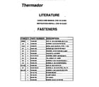 Thermador CVS45RB fasteners diagram
