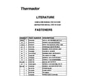 Thermador CVS36RB fasteners diagram