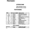 Thermador SGCS304RW fasteners diagram