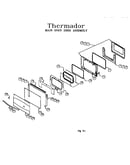 Main oven door assembly