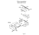 Thermador RES30W (9708 & UP) storage drawer and base diagram