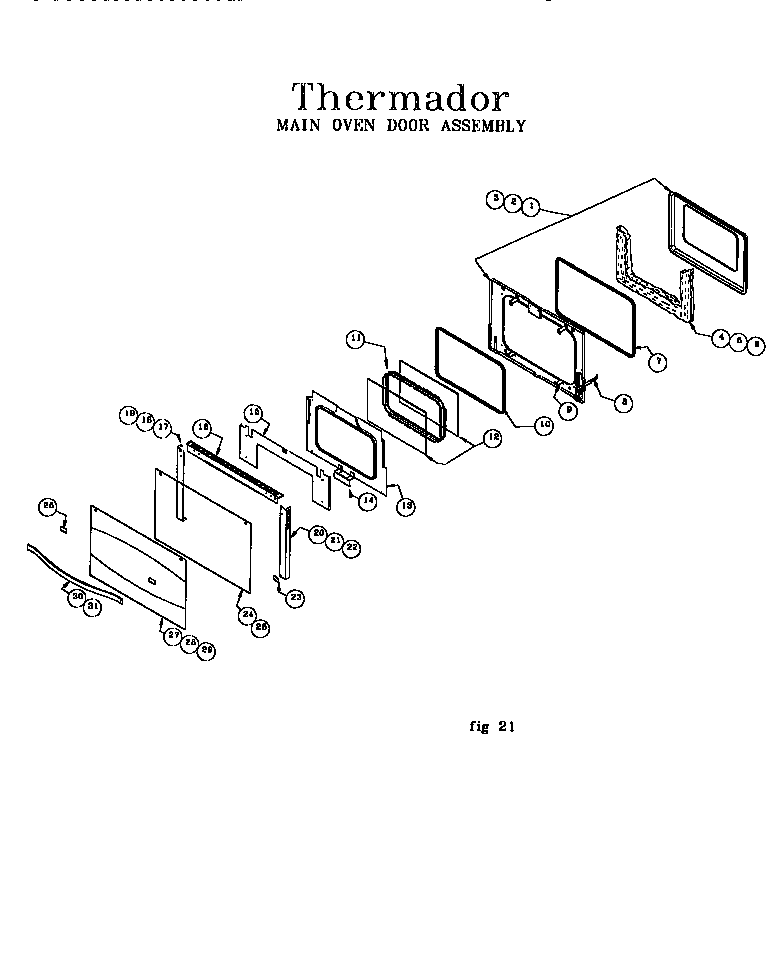 MAIN OVEN DOOR ASSEMBLY