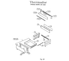 Thermador REF30QW (9708 & UP) storage drawer and base diagram