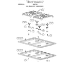 Thermador RDF30RS (9707 & UP) gas maintop component diagram