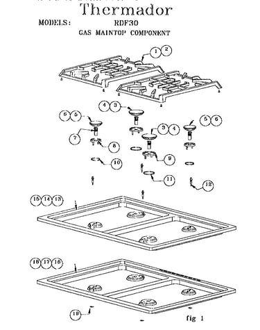Gas maintop component