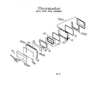 Thermador RDF30QW (9708 & UP) main oven door assembly diagram