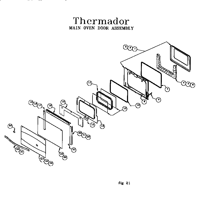 MAIN OVEN DOOR ASSEMBLY