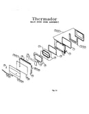 Main oven door assembly