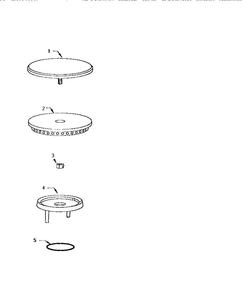 Burner head/base assembly detail