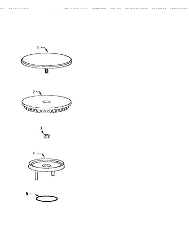 Burner head/base assembly detail