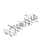 Main oven door assembly