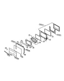 Main oven door assembly