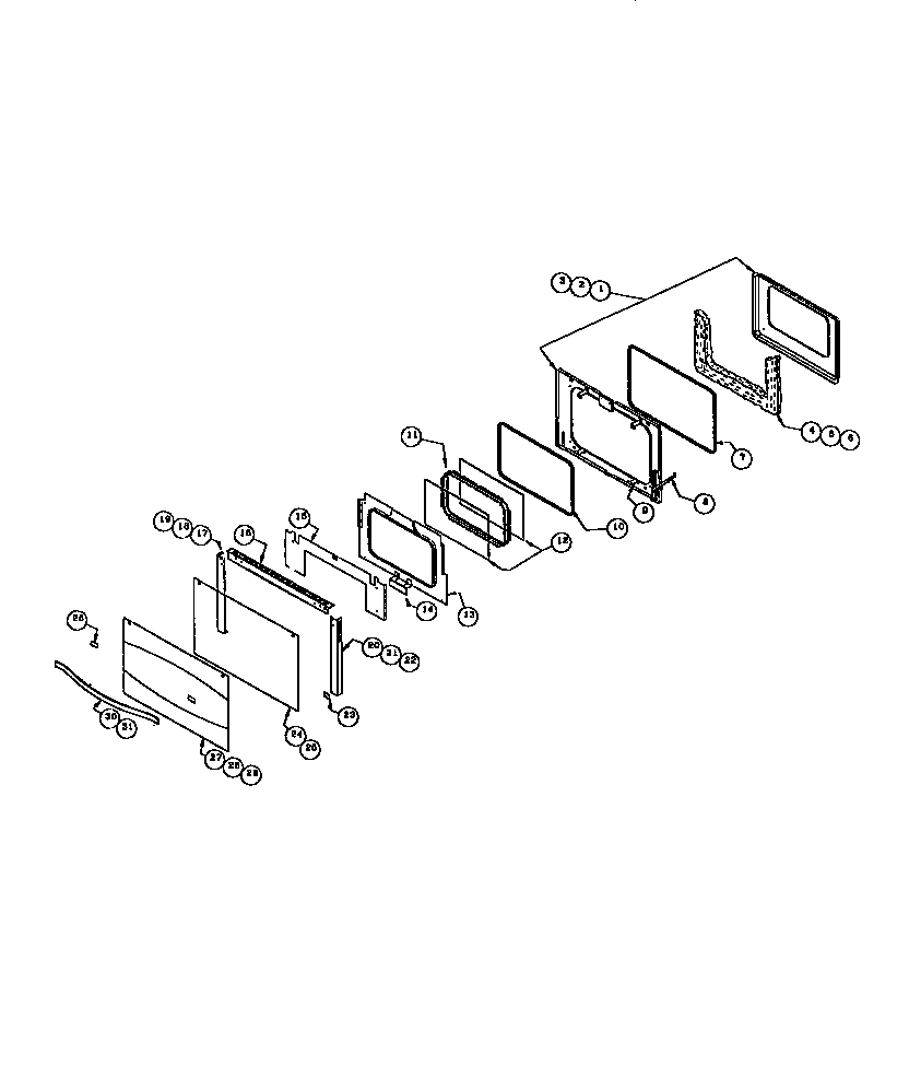 MAIN OVEN DOOR ASSEMBY