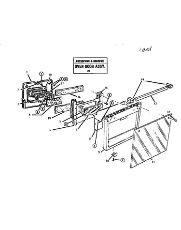 Oven door assembly