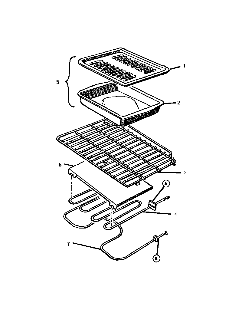 Racks, elements and pan assembly