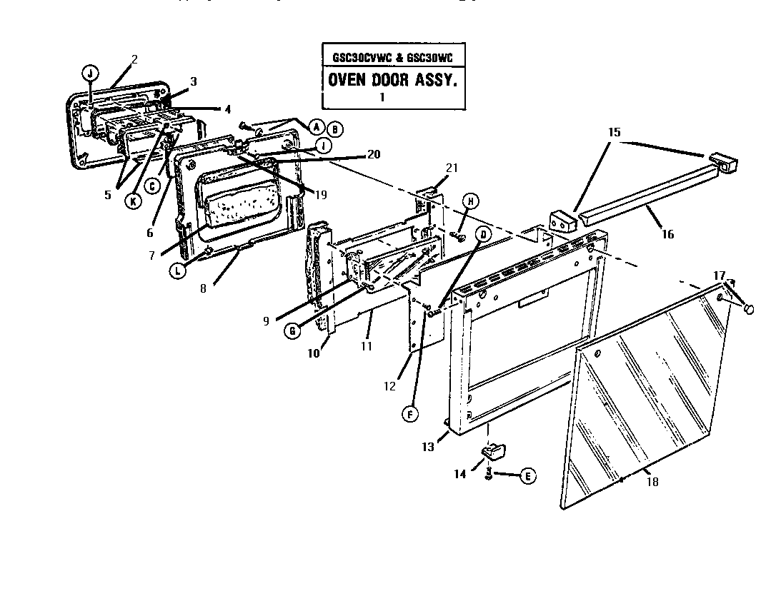 OVEN DOOR ASSEMBLY