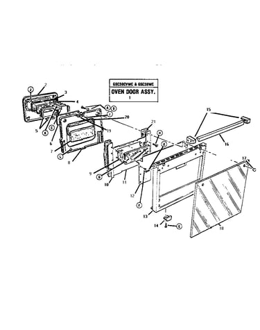 Oven door assembly