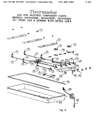 Gas and electric components (sgcs456rb) (sgcs456rs) (sgcs456rw)