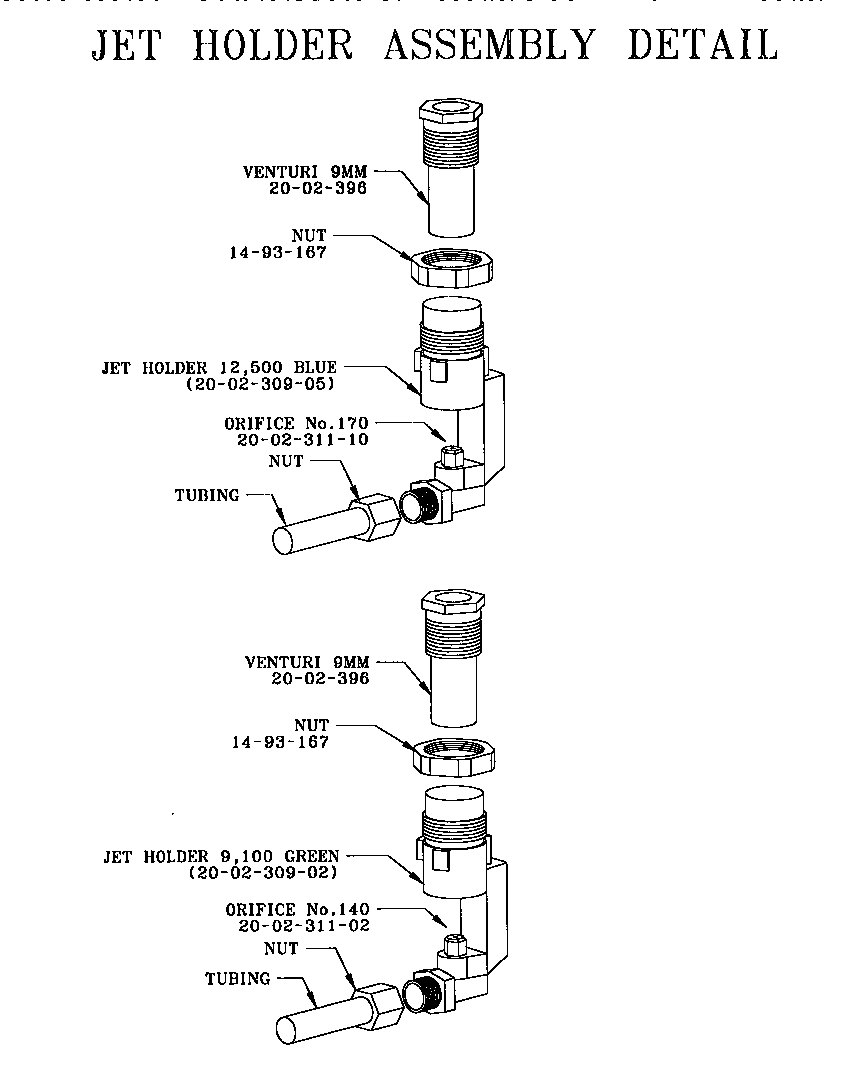 Jet holder assembly (sgc456rb) (sgc456rs) (sgc456rw)