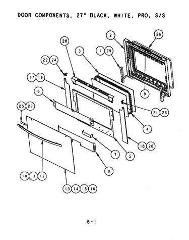 Door components (s272t) (sc272t) (scd272t)