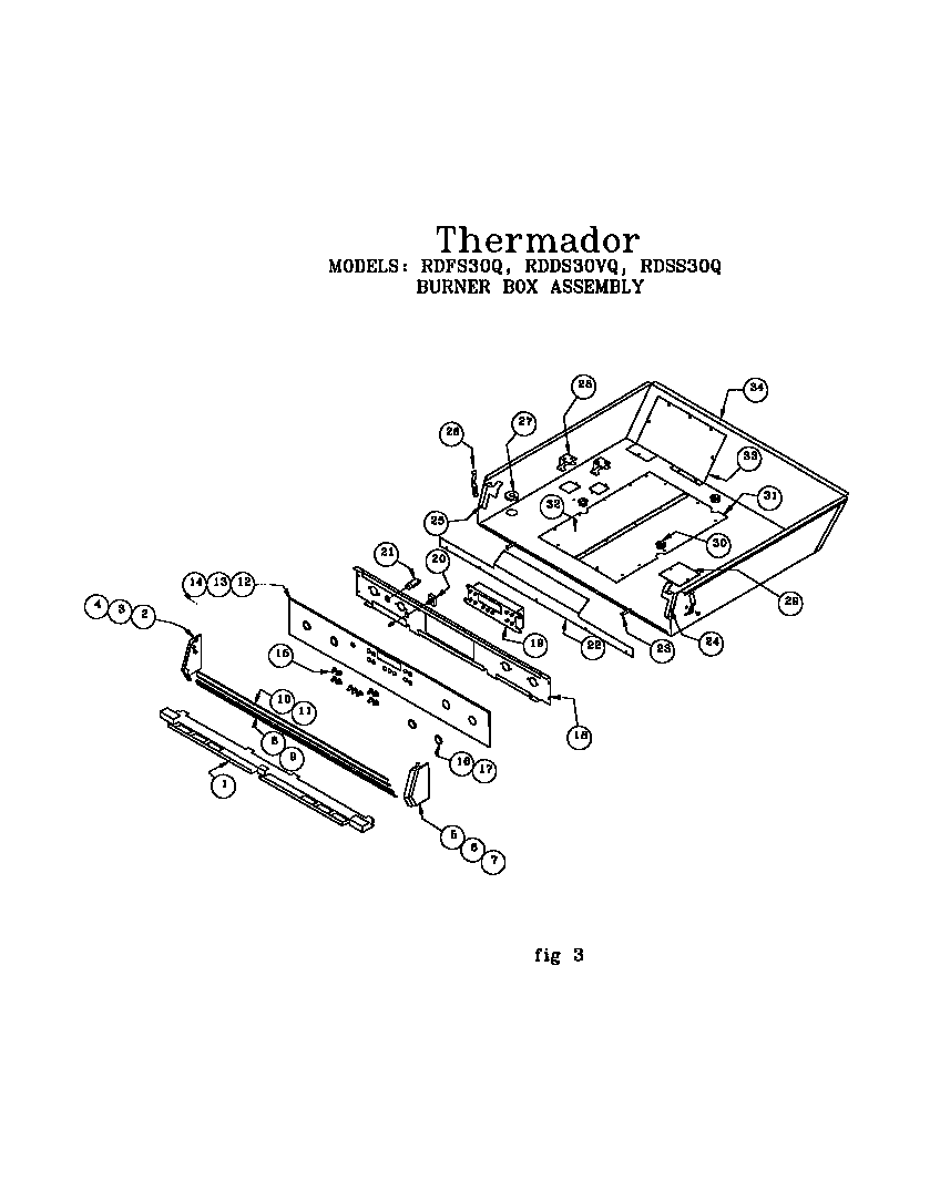 BURNER BOX ASSEMBLY (RDDS30VQB(PRIOR-9707)) (RDFS30(PRIOR-9708)) (RDSS30(PRIOR-9707))