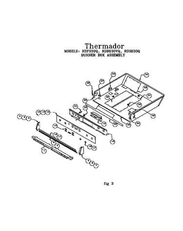 Burner box assembly (rdds30vqb(prior-9707)) (rdfs30(prior-9708)) (rdss30(prior-9707))
