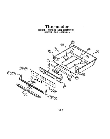 Burner box assembly (rdf30qb(prior-9708)) (rdf30qw(prior-9708))