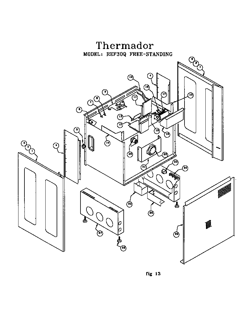 FREE-STANDING RANGE (REF30QB(PRIOR-9708)) (REF30QW(PRIOR-9708))