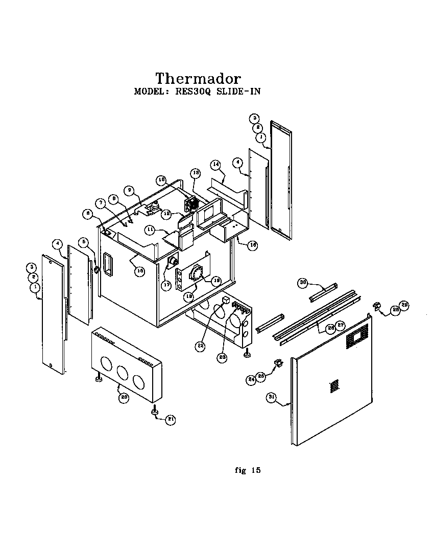 SLIDE-IN RANGE (RES30QB(PRIOR-9708))