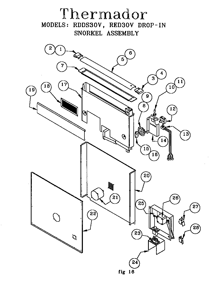 Drop-in snorkel assembly (rdds30vqb(prior-9707)) (rdds30vrs(prior-9707)) (red30vqb(prior-9707)) (red30vqrs(prior-9708)) (red30vqw(prior-9708))