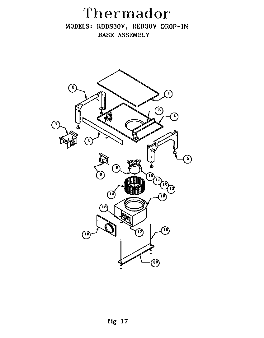 Drop-in base assembly (rdds30vqb(prior-9707)) (rdds30vrs(prior-9707)) (red30vqb(prior-9707)) (red30vqrs(prior-9708)) (red30vqw(prior-9708))