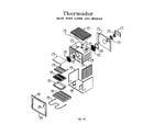 Thermador RES30W(PRIOR-9708) main oven liner and module diagram