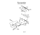 Thermador RES30RS(PRIOR-9707) storage drawer and base diagram
